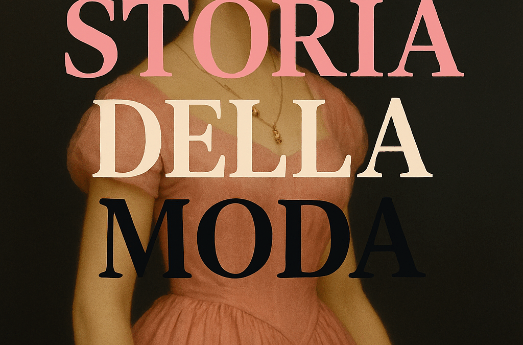 Illustrazione stilizzata che ripercorre l’evoluzione della moda, dal Medioevo ai giorni nostri.